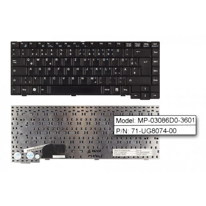 Fujitsu Amilo M1425 fekete német  Laptop billentyűzet