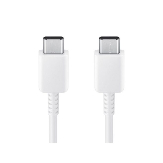 Samsung Galaxy-hoz USB-C to USB-C (Type-C) S10, S20, S21, S22, S23, S24, Adatkábel, Töltőkábel kábel 1m, fehér