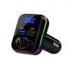 Szivargyújtós FM Transmitter Bluetooth 5.0, MP3 lejátszás USB és MicroSD kártya bemenettel, USB telefon gyors töltővel (M34)