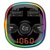 Szivargyújtós FM Transmitter Bluetooth 5.0, MP3, WMA USB és MicroSD kártya bemenettel, Dupla USB telefon gyors töltővel, Rainbow LED (BC52L)