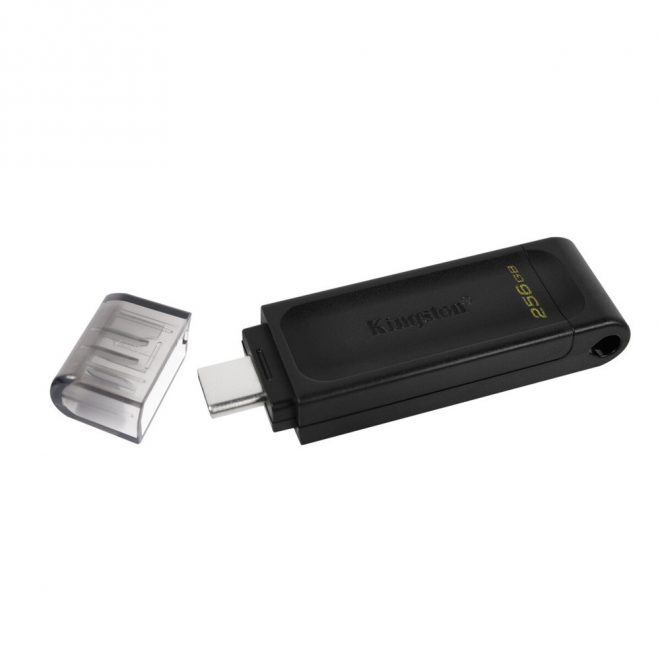 Kingston DataTraveler 70 256GB USB-C (TYPE-C) 3.2 Gen 1 fekete pendrive (DT70/256GB)