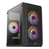 Aerocool CS-107-A-BK-v2 Mesh FRGB Window Black microATX gépház