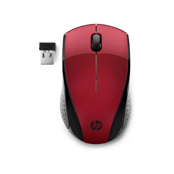 HP Wireless Mouse 220 piros optikai vezeték nélküli egér (7KX10AA#ABB)