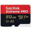 SanDisk MicroSD kártya - 512GB microSDXC Extreme Class 10 U3 V30 + Adapter