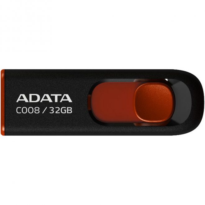 Adata 32GB fekete-piros USB pendrive, C008 család