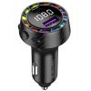 Szivargyújtós Rainbow LED FM Transmitter 30W USB-C + USB-A telefon gyors töltővel, MP3 lejátszás (Jellico - FM2)