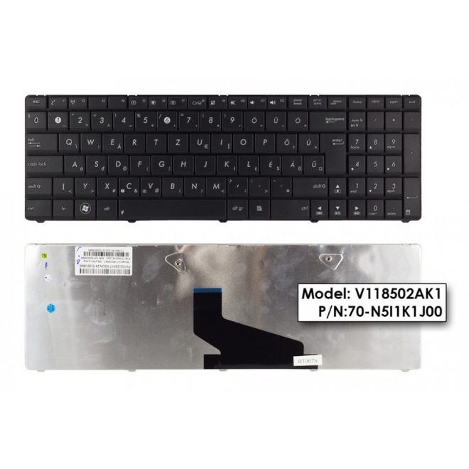 Asus K53BY, K53U, X53 Wave gyári új magyar billentyűzet, 04GN5I1KHU00-7, 0KNB0-6244HU00