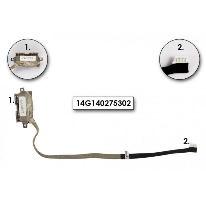 Asus K50AB, K50IJ új USB panel kábellel (14G140275302)