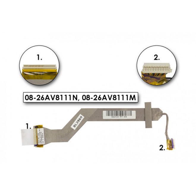 Asus A6V, Z9200VC használt Kijelző kábel(15.4inch), WXGA+,(08-26AV8111N)