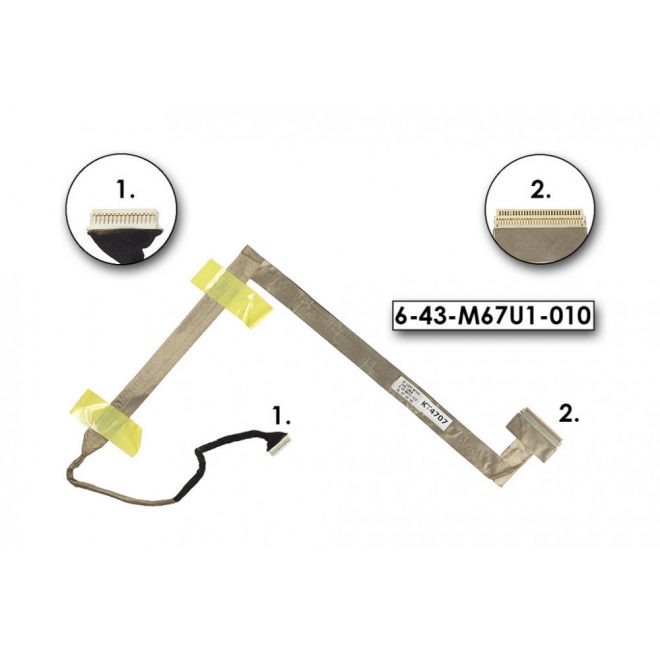 Clevo M670SU használt LCD kábel(6-43-M67U1-010)