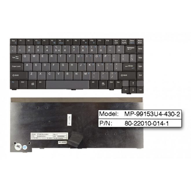 Clevo D27, D27ES ANGOL laptop billentyűzet (MP-99153U4-430-2)