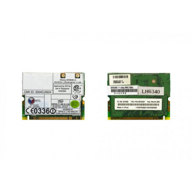 Atheros AR5BMB-44 használt Mini PCI WiFi kártya IBM (39T0357)