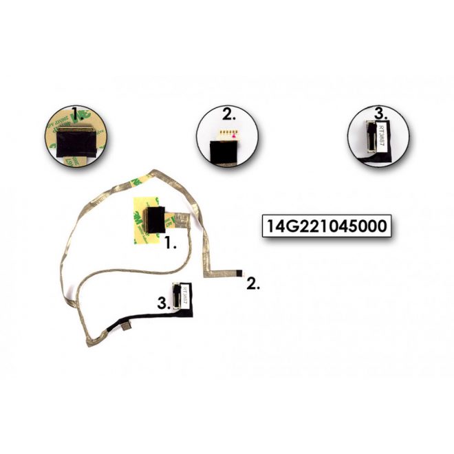 Asus K53BR, K53TA, K53U gyári új LCD kábel, 14G221045000