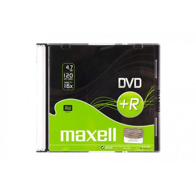 Maxell DVD+R lemez 4.7GB 16x slim tok, MXL 275637.30.TW