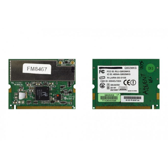 Qcom RT2560F használt Mini PCI WiFi kártya (Q802MKG, RUJ-Q802MKG)