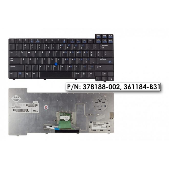 HP Compaq nc 6230 fekete US angol Laptop billentyűzet