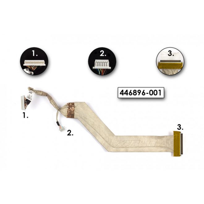 HP Compaq 6710b sorozathoz használt LCD kábel (15.4"), 446896-001  