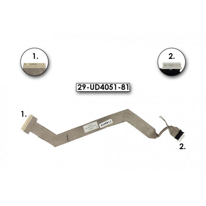 Fujitsu-Siemens Amilo D7830, L6820, L6825 használt LCD kábel, 29-UD4051-81 