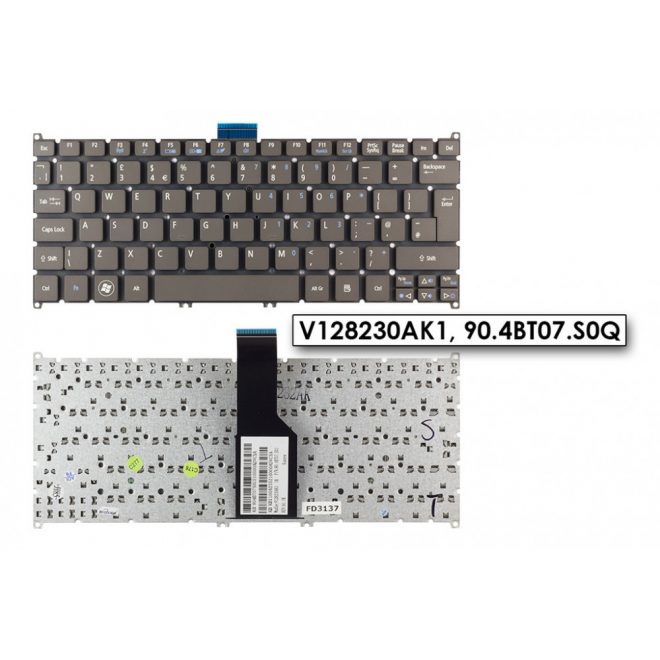 Acer Aspire ONE A0756 szürke UK angol Laptop billentyűzet